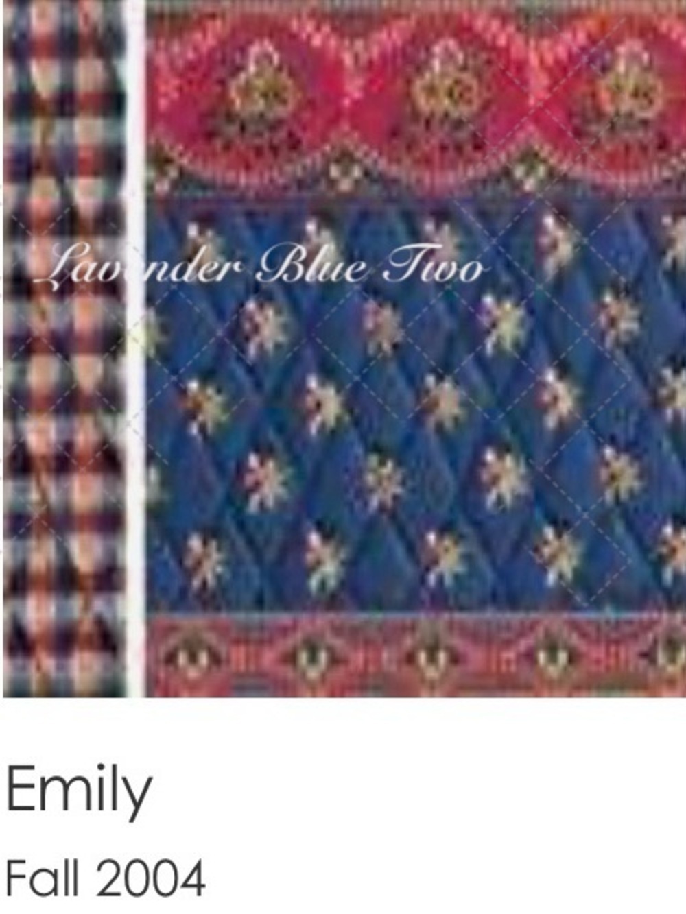 Vintage VERA BRADLEY Emily 2004 Zip Around Wallet Long Red Blue Floral Quilt USA - Picture 11 of 11